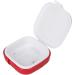 Encase Dental Retainer Case with Dental Bath Dual Purpose Hygienic Denture Case for Storage and Immersion of Mouthguards Ortho Retainers + Dental Appliances (Red) - Buy Online on GoSupps.com
