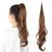 32 Inch Flexible Wrap Around Ponytail Extension Long Ponytail Hair Extensions Curly Blonde Synthetic Ponytails Hairpiece for Women (1 Pack,12#) 32 Inch (Pack of 1) 12#