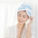Quick-Drying Microfiber Hair Towel Set - Striped Hair Turbans for Women (Gray Blue Pink Violet) - 4 Absorbent Towels with Button - Buy Online on GoSupps.com