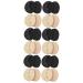 FRCOLOR 12 Pairs High Heels Forefoot Pad Black Clear Heels Toe Topper Liner Sock Toe Cushions for High Heels White Heel of Men's Sandals Open Toe Socks Heel Pad Man Absorb Sweat Cotton