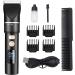 CAFFIA Cordless Hair Clippers for Men Professional Hair Clippers Hair Trimmer Bear Trimmer USB Rechargeable LCD Display for Men Kids and Family Use