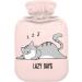 NAANLE Lazy Cat 2L Transparent Hot Water Bottle - Bed & Hand/Foot Warmer for Pain Relief & Heat Therapy - Buy Online on GoSupps.com