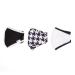 MIAMICA 3 Fashion Cloth Face Mask Nose Wire Cotton Breathable Double Layer Machine Washable Reusable Adjustable Ear Strap Inner Pocket for Removable Filter - Houndstooth, Black, White Black and White