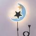 Buy Moon & Star LED Wall Lamp for Kids - Blue Wall Light with Switch & Cable | Perfect Decoration for Children's Room - Buy Online on GoSupps.com