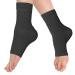 eYotto 1pair Compression Ankle Support Sleeve Breathable Ankle Wrap for Stabilize Ligament Relieve pain Arch Sport Stabilize Ligaments - For Swelling and Sprained Ankle Arthritis Recovery Injury Black L ankle circumference 22-25cm