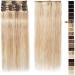 Clip-In Real Hair Extensions Set | 8 Parts Remy Honeyblond #18P613 | Cheap Soft 20 (50cm) | International Shipping Available - Buy Online on GoSupps.com