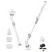 YOUKADA Power Spin Scrubber, Electric Spin Scrubber for Home and Kitchen, Super Cleaning Brush with 3 Brush Heads and 1 Extension Arm (Gray)