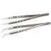 Stainless Steel Curved Tweezers Set 2 Pieces for Precision Electronic Repair | International Shipping - Buy Online on GoSupps.com