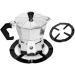 Coffee Pot Shelf Stainless Iron Black Moka Coffee Pot Shelf Round Stove Support Rack Kitchen Tools - Buy Online on GoSupps.com
