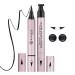 Black Eyeliner Stamp Wingliner-Winged Eyeliner Stamps for Perfect Wing Cat Eyes Stamp Eyeliner long Lasting Liquid Eyeliner Waterproof Smudge Proof 2 Packs (8mm Black)