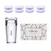 Nail Art Stamper Set 28mm Transparent Nial Stamper and Scraper Set,4pcs Clear Jelly Silicone Nail Stamper Head Tools (S-1)