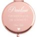 Personalized Rose Gold Maverton Round Double Make-Up Mirror - Engraved Travel Handbag Mirror - Perfect Gift for Women - Buy Online on GoSupps.com