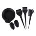 Cutefly Salon Hair Color Dye Bowl Comb Brush Hairdressing Tint Tool Set - Black
