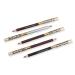 FOYTOKI 2pcs Eyebrow Pencil Brush Kit Highlighter Brush Double Ended Eyebrow Pencil Mascara Gel Wooden Brown 1 count (Pack of 1) Brown