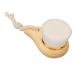 Wooden Facial Cleanser Soft Fiber Bristles Manual Face Cleaning Brush with Hang