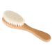 Soft Natural Goat Baby Hair Brush and Infant Head Massage Comb with Wooden Handle - Buy Online on GoSupps.com