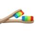 Eco-Friendly Bamboo Toothbrushes 6 Pack - Wooden Charcoal Bristle Dental Care - Buy Online on GoSupps.com