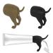 GROVL Pooping Dog Butt Toothpaste Topper 2 PCS Cartoon Dog Butt Toothpaste Dispenser for Kids and Adults Pooping Funny Toothpaste Cap for Home Travel Daily Life Use Prank Gift(Black+Brown)