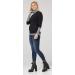 Happy Mama Maternity Nursing Jumper Sweatshirt 348 Black Navy Stripes - Size 10-12 - Buy Online on GoSupps.com