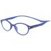 Oval functional Montana reading glasses/help "Mag" with magnetic-ironing and transparent plug-in tui in different color blue + 2.50 DPT