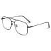 LINVO Glasses Without Prescription for Men Women Classic Metal Frame Glasses Frame Vintage Aviator Glasses Fake Glasses Black