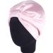 Exceart 3-Piece Satin Silk Sleep Cap Set - Elastic Night Turban - Black & Windy Red Khaki Headgear - Buy Online on GoSupps.com