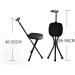 Walking Stick Three-Legged Stool for Old Men Cane with Light Handle Telescopic Turn Light Aluminum Alloy - Buy Online on GoSupps.com
