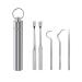 Luojuny Picktooth Wear-resistant Oral Care Stainless Steel Tooth Picking Tool Portable Set for Daily Use B