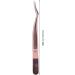 Professional Rose Gold Eyelash Extension Tweezers - Curved Stainless Steel for Mega Volume & Precise Application - Buy Online on GoSupps.com