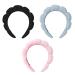 Velvet Spa Headband for Women | Puffy Headband for Skincare, Makeup & Face Mask | Soft and Comfortable - Black - Buy Online on GoSupps.com