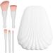 Daily Use With Mirror Box Makeup Brush Beauty Tools Shell Mini Travel(White) - Buy Online on GoSupps.com