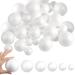 LOKIPA 30 Pieces Polystyrene Balls  6 Sizes White Foam Balls 3-8cm Craft Foam Balls for School Project  Art  DIY Craft and Party Decoration
