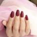 Beaupretty Wine Red Coffin Nails Full Cover Matte False Nails French Acrylic Press On Nails for Women 24pcs - Buy Online on GoSupps.com
