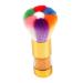 Beatifufu 1pc Dust Brush Cleaning Tools Hair Brush Cleaner Tool Acrylic Brush Cleaner Nail Art Tools Paintbrush Cleaner Nail Cleaning Brush Nail Cleaning Tool Fake Hair Edges Plastic Abs 11.5x6cm Golden