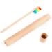 Eco-Friendly Bamboo Toothbrush Set - 2PC Portable Travel Case BPA Free & Reusable - Buy Online on GoSupps.com