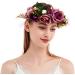 Buy Women s Floral Headband Wreath Crown - Fuchsia Ribbon for Festivals & Weddings | HH88-2 - 1 Count - Buy Online on GoSupps.com