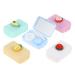 HOMSFOU 5 PCS Contact Lens Case Tweezers Cute Abs Travel