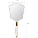 Eaoundm Hand Held Mirror with Handle - Makeup and Barbers Haircut Mirror for Bathroom, Bedroom, Home, and Salon - 6X6.8 inch White - Buy Online on GoSupps.com