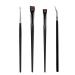 Angled Eyeliner Brush Flat Eyeliner Brush Fine Bent Eyeliner Brush Pencil Point Eyeliner Brush 4 Pieces Beauty Cosmetic Tool Brushes Kits for Eye Make Up