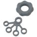 Hand Grip Strengthener Finger Exerciser Reduces Stiffness Washable Silicone for Weak Hands Dark Grey