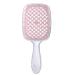 Comb Fluffy Shaped Comb Mesh Comb Wide Tooth Air Cushion Comb Massage Hair Brush Styling Tool Wide Tooth Comb (Color : Transparent pink)