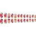 FEIlei 24Pcs Press on Nails Short Design Fake Nails Wearable Fake Nails Set for Women 4# - Buy Online on GoSupps.com