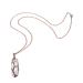 1pc Wire Fashion Stone Sweater Neck Miss Color for of Life Hexagonal Chic Pendant 23x1.7x1.5cm White