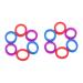 MipCase 12 pieces finger pollning accessories colorful rings beauty scissors hairdressing scissors hair ring scissors not ring-shaped pet rings finger rings hairdressing accessories finger ring inserts 3x2x1cmx2pcs different colors x 2 pieces
