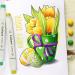 Caliart 100 Colors Artist Alcohol Markers Dual Tip Art Markers Twin Sketch Markers Pens Permanent Alcohol Based Markers with Case for Adult Kids Coloring Drawing Sketching Card Making Illustration white penshold - Buy Online on GoSupps.com