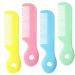 ibasenice 4pcs Baby Hair Grooming Comb Colorful Abs Round Teeth Newborn Hair Combs Styling Handle Comb Massage Comb Fine Dressing Comb for for Newborn Baby Unisex