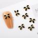 10Pieces 3D Nail Nail Art Accessories Bows Nail Jewelry Alloy-Nail Art Decorations for Women and Girls Metal Nail Studs for Nail Art Black Fragrant Butte