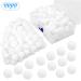 UOOU 100 Pcs White Pom Poms 1inch/2.5cm  Solid Color Craft Pom Poms Bulk with Storage Box  Small Pom Poms Set for Crafts  Arts and Craft Pom Pom Balls for DIY Art Creative Crafts Decorations