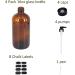 16oz Amber Glass Pump Bottles Set - Ideal for Shampoo, Essential Oils, Lotions & Cleaning Products - Includes 8 Chalk Labels & 1 Pen - Refillable Aromatherapy Oil Containers - Buy Online on GoSupps.com