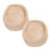 ROMISBABA 2pcs Pet Bowl Bearded Dragon Water Bowl Terrarium Water Bowl Reptile Feeding Dish Animal Resin Beige